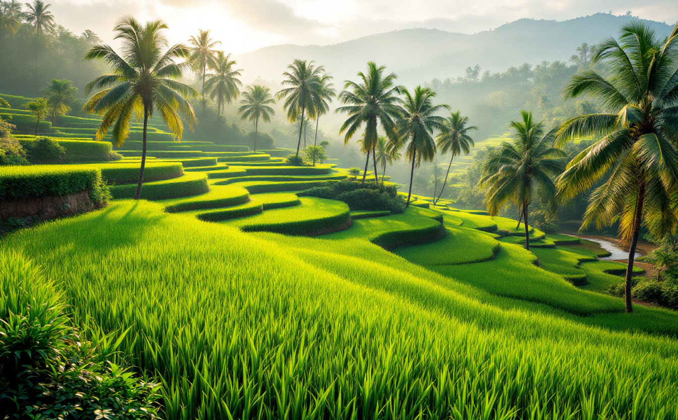 Bali'de Pirinç Terasları