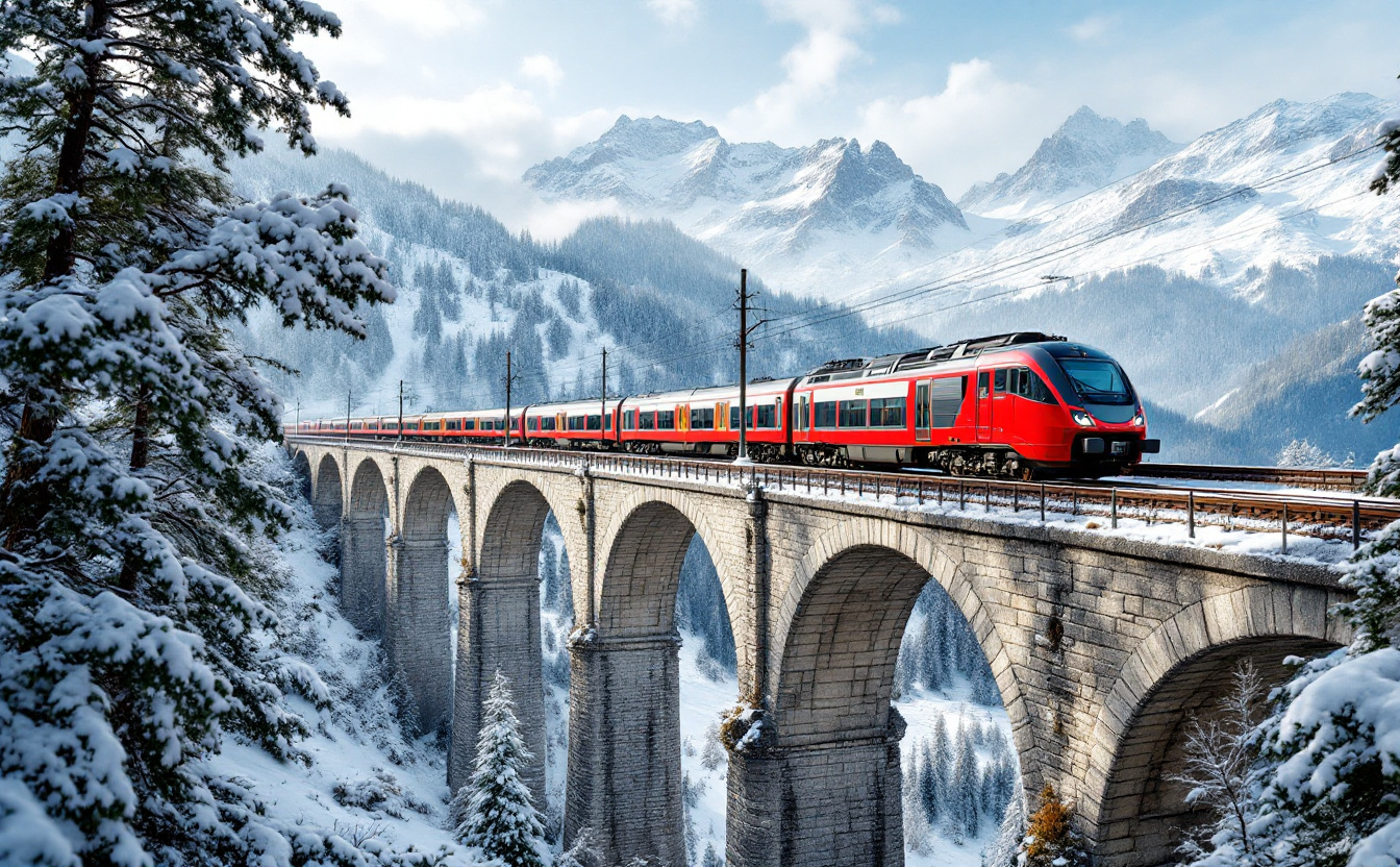 İsviçre'de Panoramik Dağ Treni